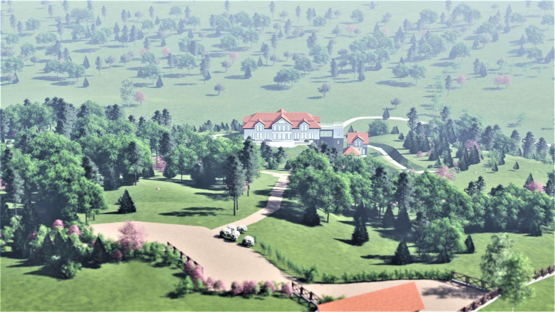 A scenic plot with a villa construction project - Plot - Sale - Krakowski, Michałowice / Książniczki